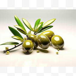 制作的图片_3d studio max 制作的带茎和叶的绿橄