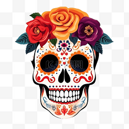 用于 dia de muertos 和万圣节设计的