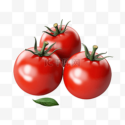 新鲜蔬果标志图片_番茄隔离 3d 渲染