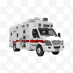 救护车的灯图片_3d 渲染图救护车警报透视图