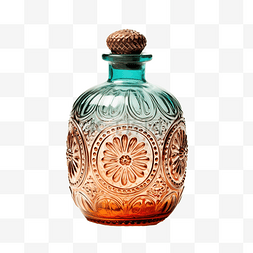 复古风花瓶图片_波西米亚风彩色美学玻璃瓶，复古