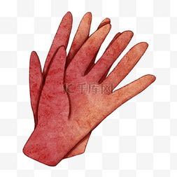 拳击运动手套图片_红色橡胶手套