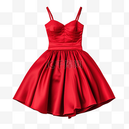 红色裙子少女图片_红色礼服参加聚会