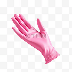 粉色简约手套