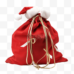 袋子装球图片_圣诞老人的袋子里装着礼物