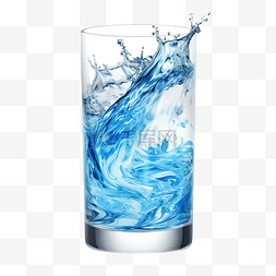 玻璃杯中的水饮料