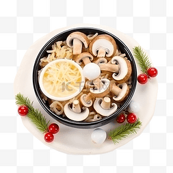 蛋糕盘子图片_盘子里的颂歌，船上有蘑菇和圣诞