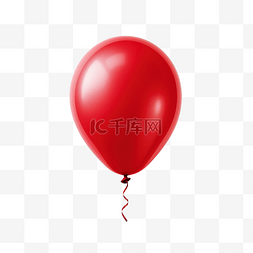 气球红色丝带图片_红色气球 PNG 文件