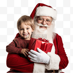 很少的米粒碗图片_圣诞圣诞老人和带圣诞礼物的孩子