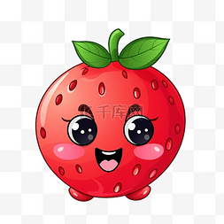 新鲜的草莓图片_可爱的草莓卡通人物
