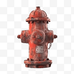 龙头火图片_火生锈的红色消防栓