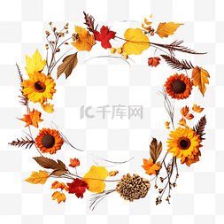 秋树叶背景框图片_秋季花卉框架