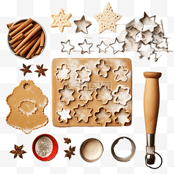 香料木板图片_圣诞饼干面团