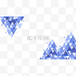 三角形形状抽象几何边框蓝色商务