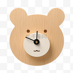 熊形状的对象时钟