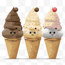冰淇淋的甜筒图片_冰淇淋甜筒 向量