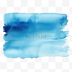 矩形画笔描边水彩蓝色
