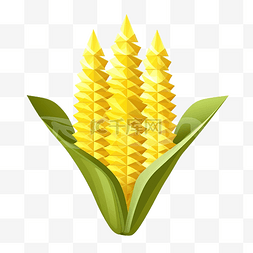 玉米折纸插图