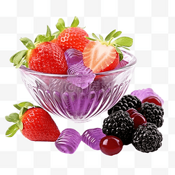 甜甜的糖果紫色和草莓