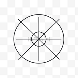 圆形，中心画有箭头和线条 向量