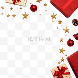 金色丝带红色礼盒图片_圣诞节假期作文