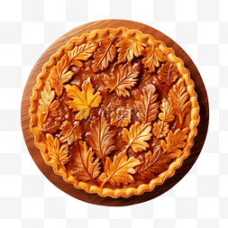美国感恩节图片_木板上传统美国感恩节馅饼的顶视