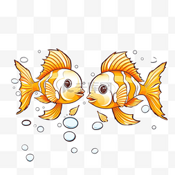 生活中的水图片_可爱的卡通两条海鱼游戏重复细胞