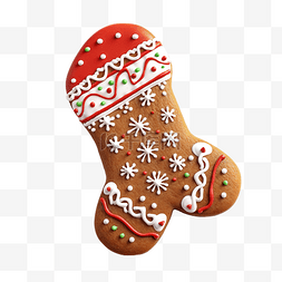 圣诞袜形式的圣诞姜饼