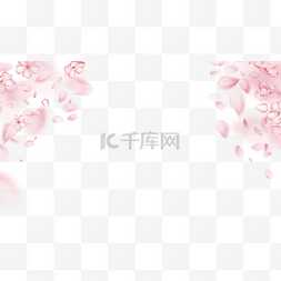 樱花花瓣飘落图片_樱花花瓣粉色边框