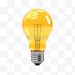 简单电商图片_3d 能量灯泡