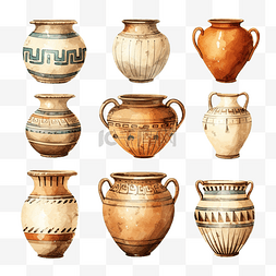 碗或花瓶古代陶器插图