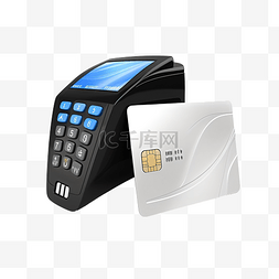 商业字卡字卡图片_3d 渲染安全卡支付前视图