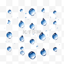 复古深蓝色图片_雨滴落下时有浅蓝色到深蓝色的渐