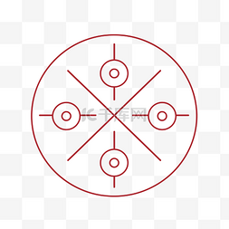 圆形红色符号的插图 向量
