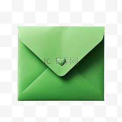 绿色的心形图片_绿色心形信封