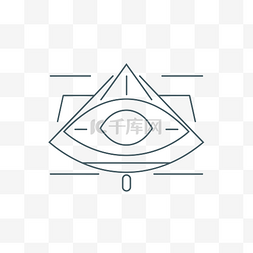 一个有金字塔形状眼睛的图标 向