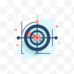 追踪图片_带有箭头和点的目标图标 向量