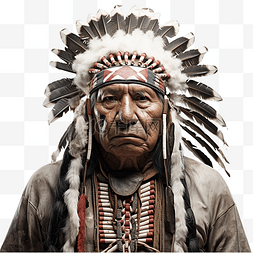 前方人图片_面向前方的美洲原住民印第安酋长