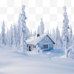 圣诞节时的房子和雪冬天