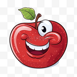 红苹果会标插图中的蠕虫
