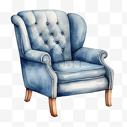 黑色的椅子图片_水彩椅子家具剪贴画