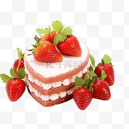 草莓盒子草莓图片_情人节草莓蛋糕