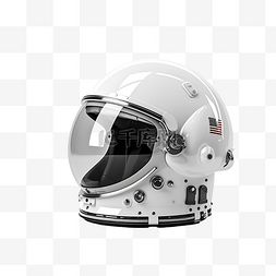 太空头盔套装宇航员装备侧视图
