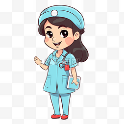 卡通护士站图片_可爱的医疗助理剪贴画可爱的卡通