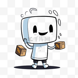 marshmello 剪贴画卡通人物拿着一些