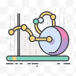 数字健身的平面图标 向量