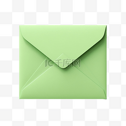 绿色心形信封