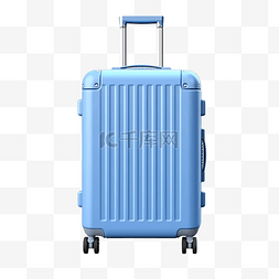 经济蓝色背景图片_3d 渲染蓝色手提箱敞开隔离