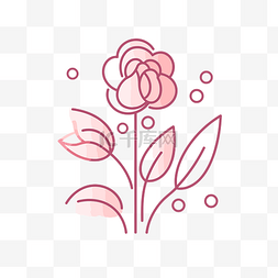 高清美味面包图片_显示粉红色花朵和气泡的图标 向