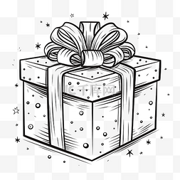 手绘圣诞礼品盒图片_手绘矢量涂鸦风格的圣诞礼品盒图